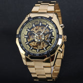 Men Skeleton Automatic Mechanical Vintage Watch - FashionByTeresa